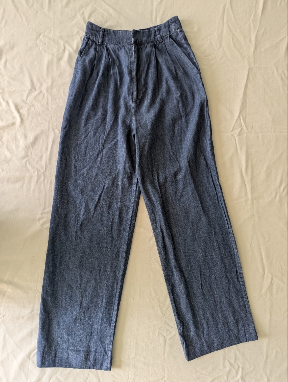 En Saison Anthropologie Denim Trousers Wide Leg And High Rise - Picture 4 of 11